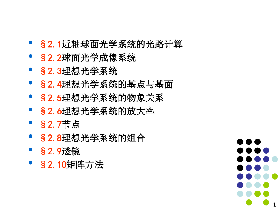 应用光学-第二章课件_第1页