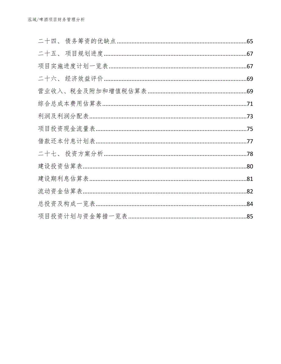 啤酒项目财务管理分析（范文）_第3页