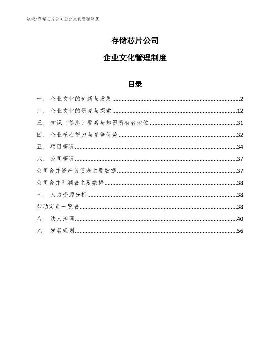 存储芯片公司企业文化管理制度（参考）_第1页