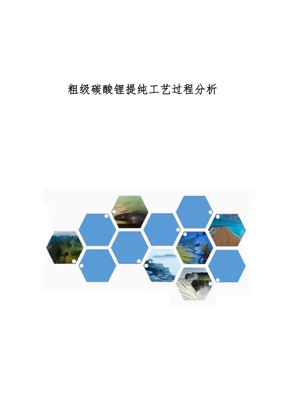 粗级碳酸锂提纯工艺过程分析_第1页