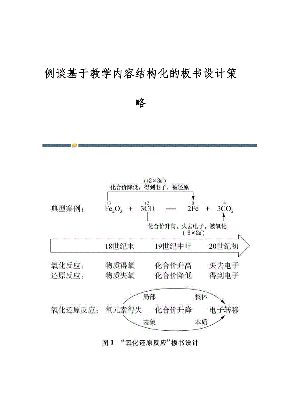 例谈基于教学内容结构化的板书设计策略_第1页