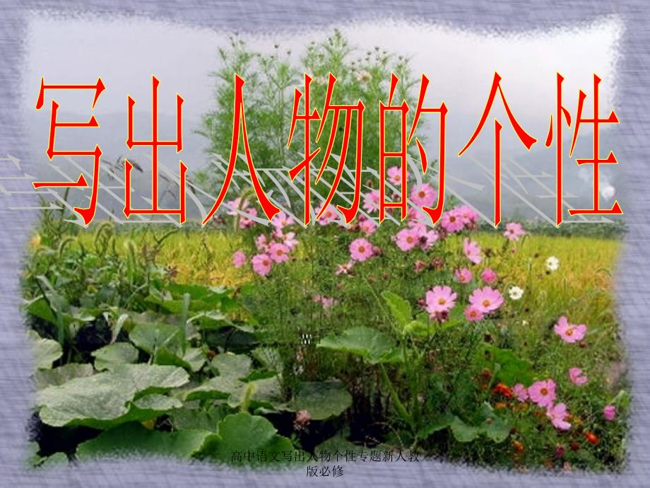 高中语文写出人物个性专题新人教版必修_第1页