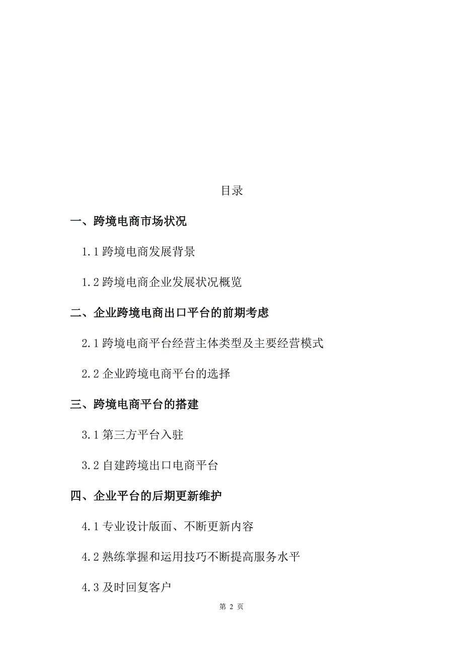 境电子商务运营商业计划书_第2页