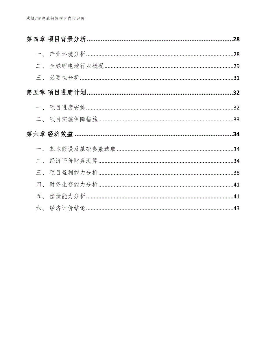 锂电池铜箔项目岗位评价（范文）_第3页