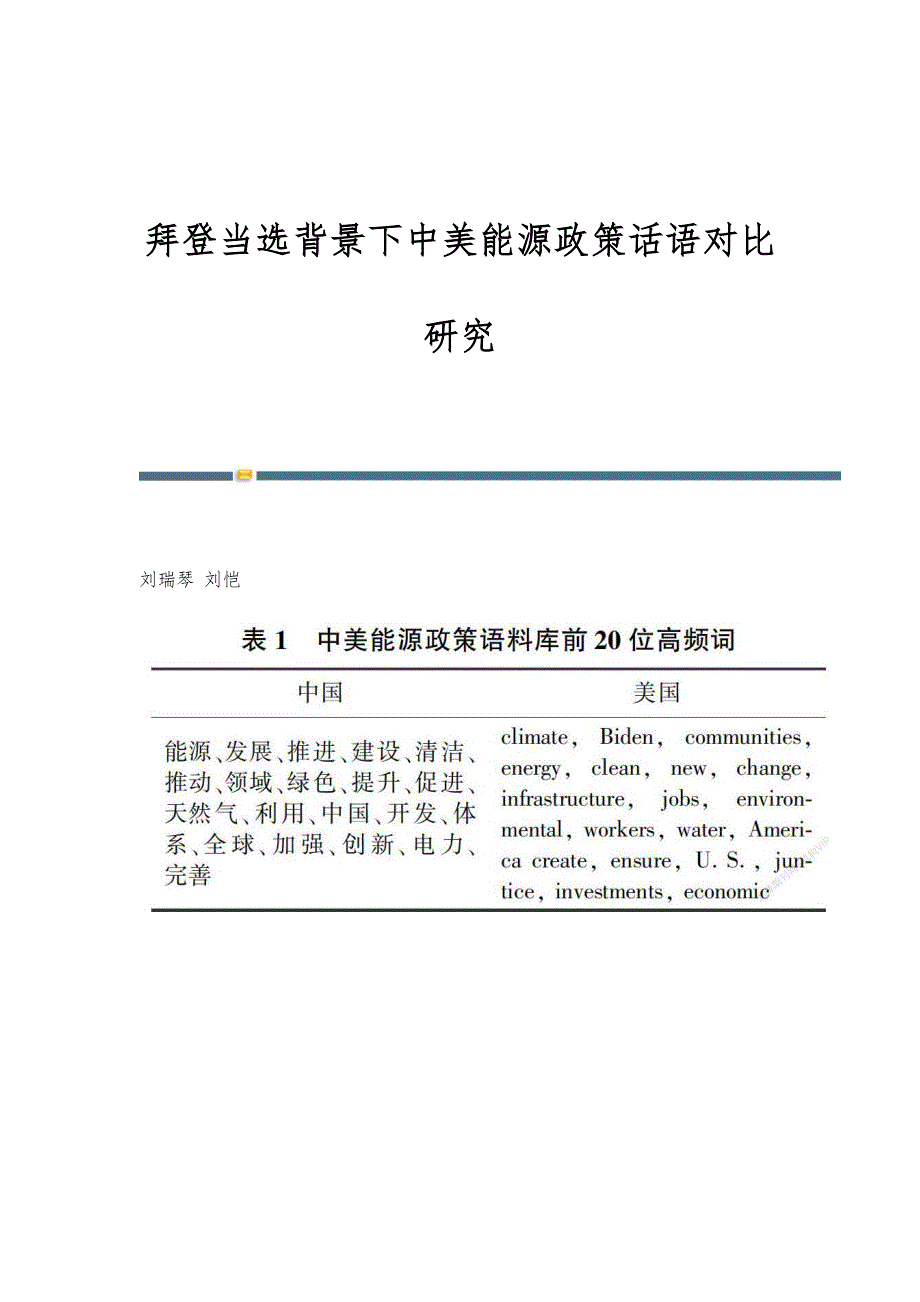 拜登当选背景下中美能源政策话语对比研究_第1页