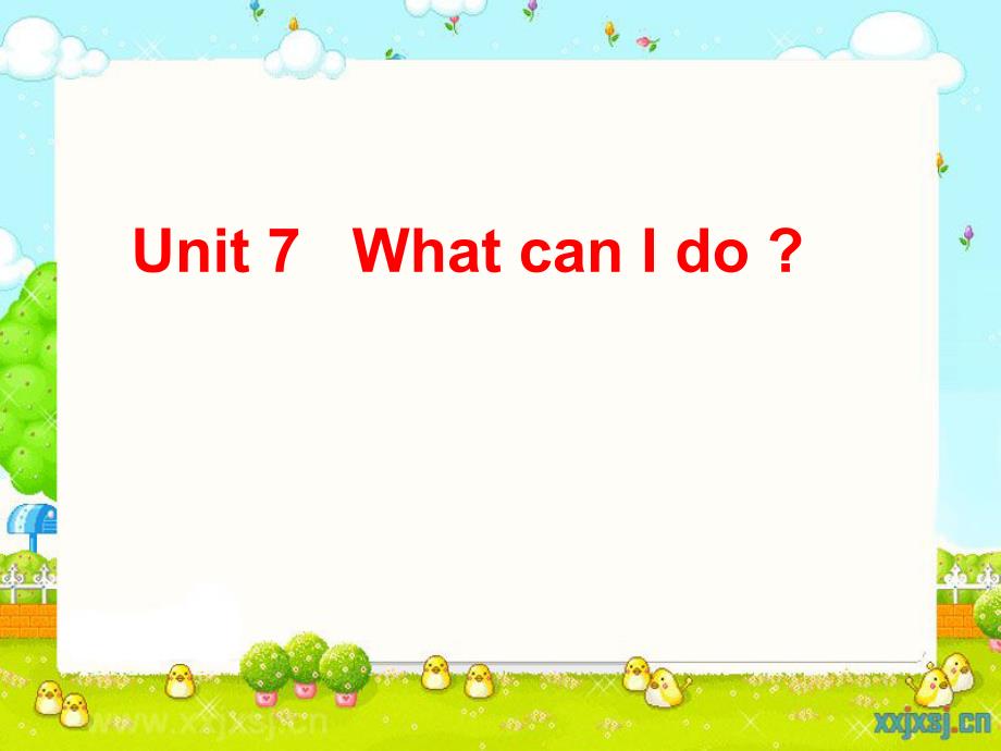 六年级英语上册Unit7WhatcanIdo课件 湘少版_第1页