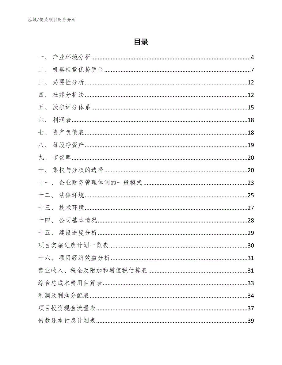 镜头项目财务分析（参考）_第2页