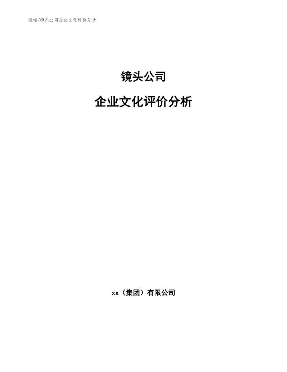 镜头公司企业文化评价分析_第1页