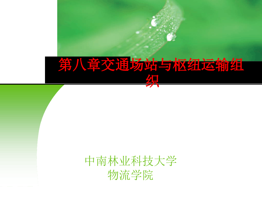 交通场站与枢纽运输组织课件_第1页
