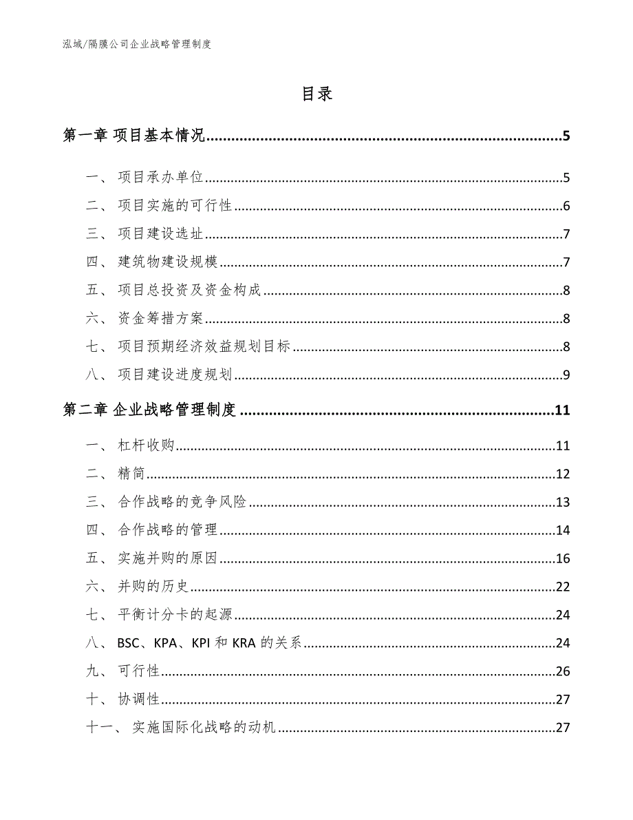 隔膜公司企业战略管理制度_参考_第2页