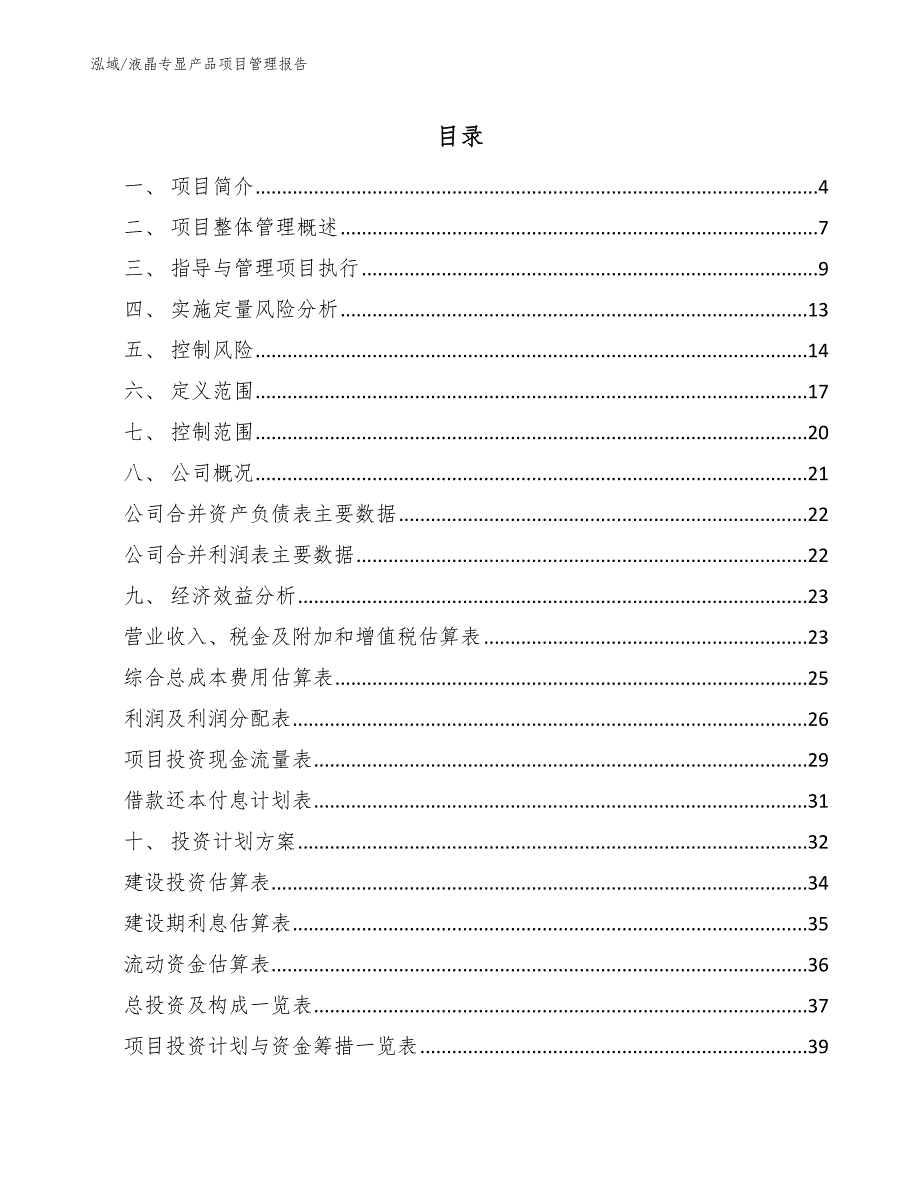 液晶专显产品项目管理报告_第2页