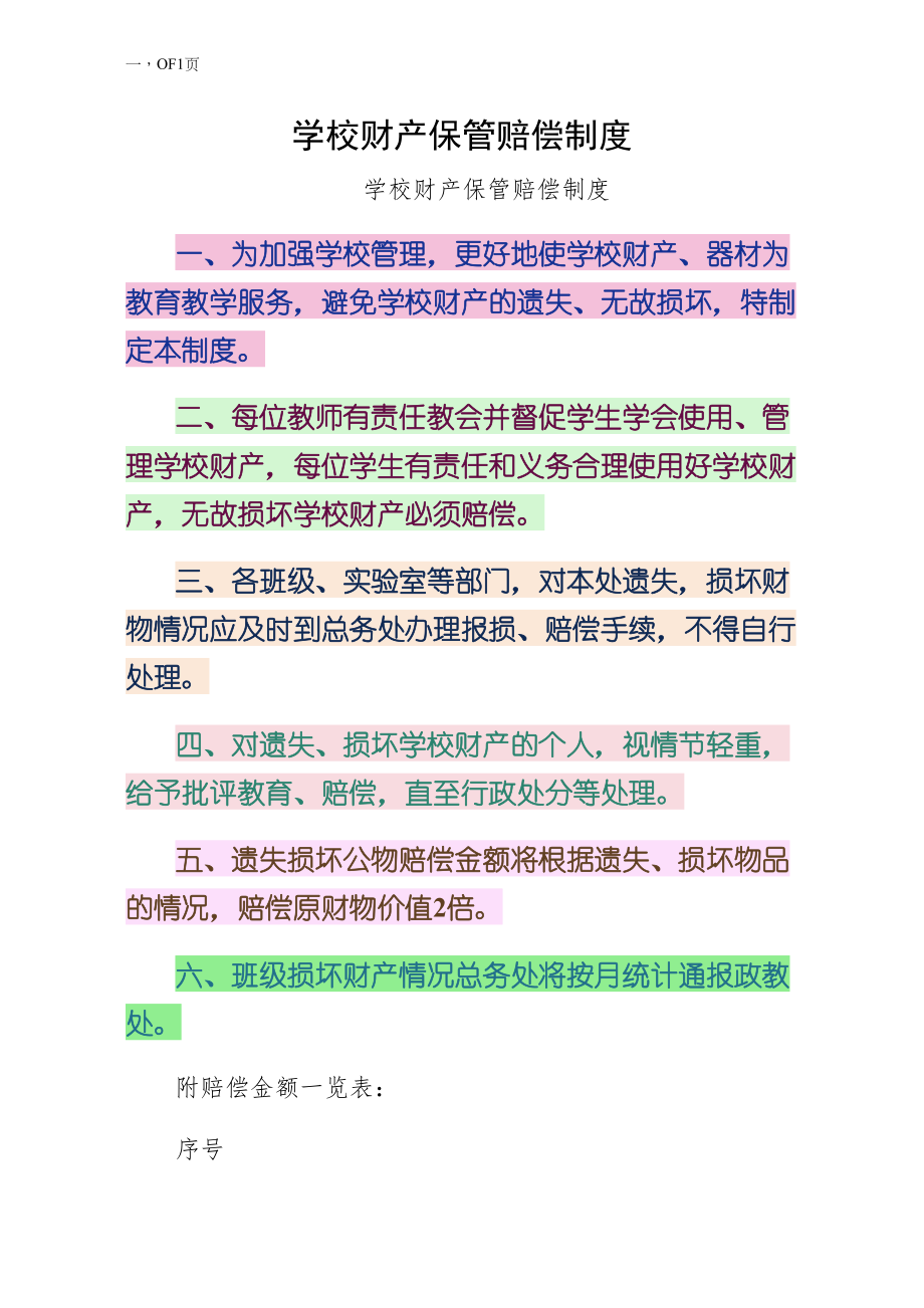 学校财产保管赔偿制度（终稿）_第1页