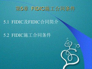 第5章 FIDIC施工合同条件