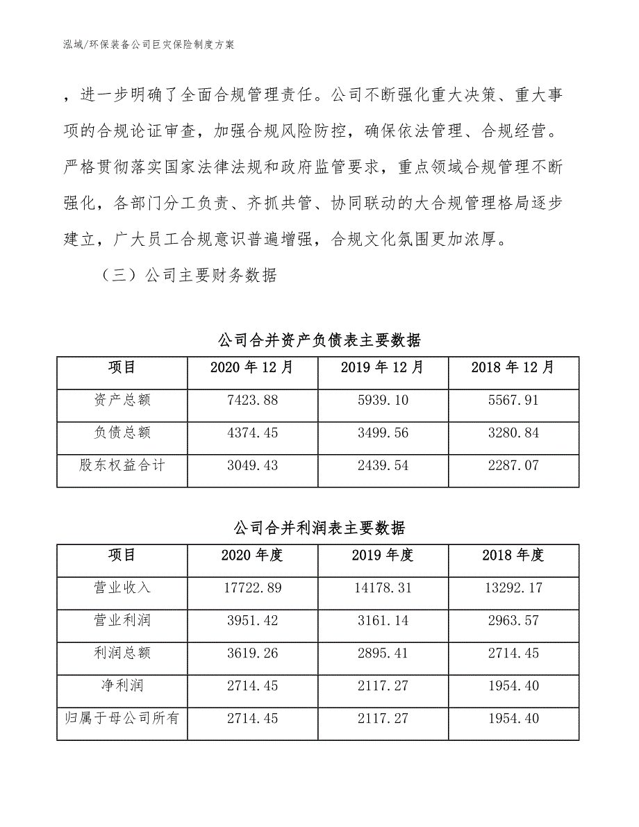 环保装备公司巨灾保险制度方案【范文】_第4页