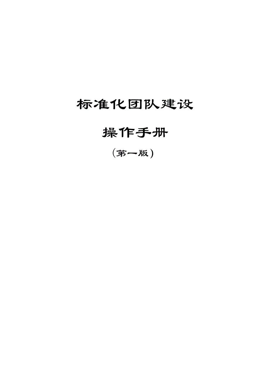 保险公司标准化团队操作手册第一版)_第1页