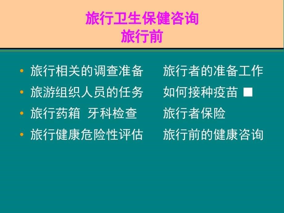 第十三章--旅行前健康评估与卫生保-课件_第5页