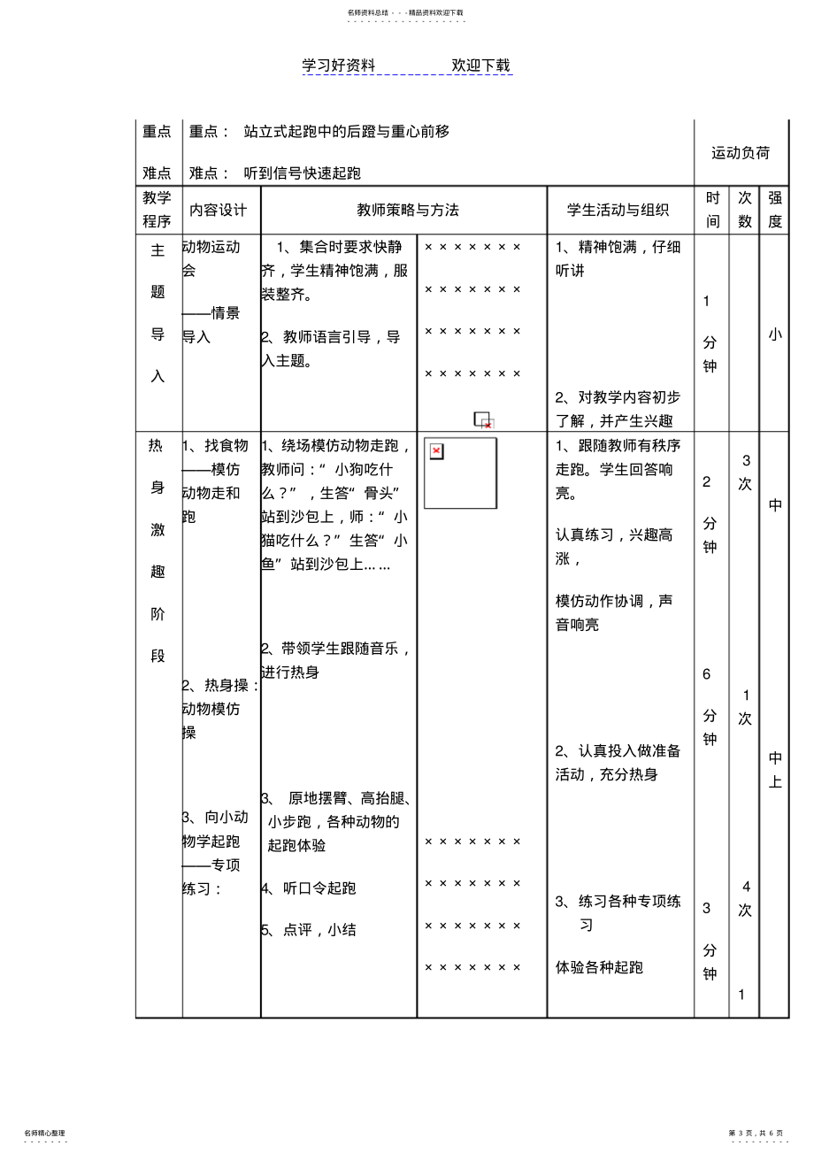 2022年小学体育实践课教学计划与教案_第3页