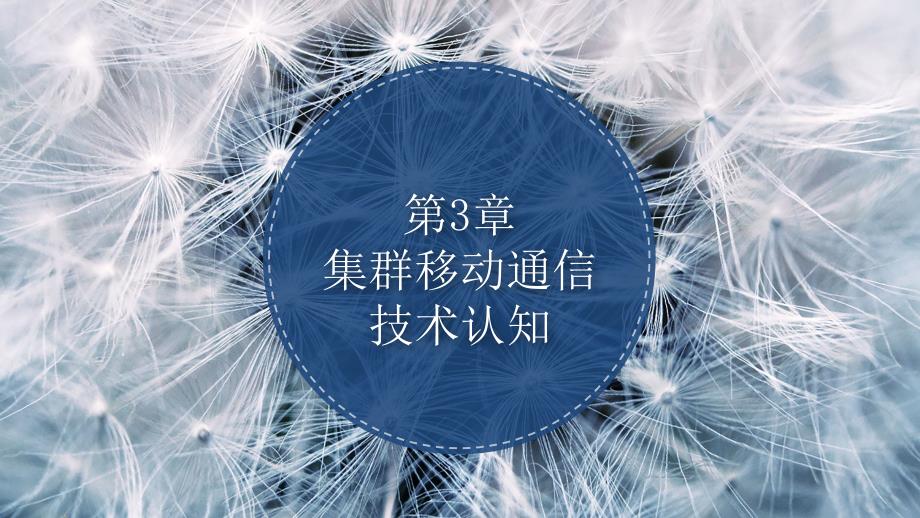 项目3--集群移动通信技术_第1页