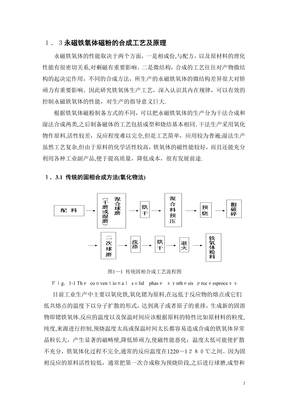永磁铁氧体的制备工艺_第1页