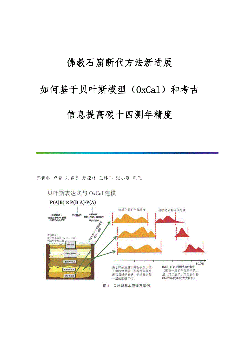佛教石窟断代方法新进展：如何基于贝叶斯模型（OxCal）和考古信息提高碳十四测年精度_第1页