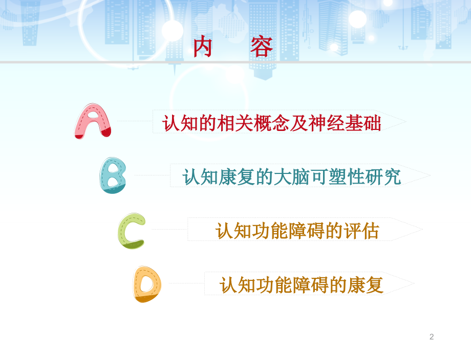 卒中后认知功能障碍的评价与康复演示ppt课件_第2页