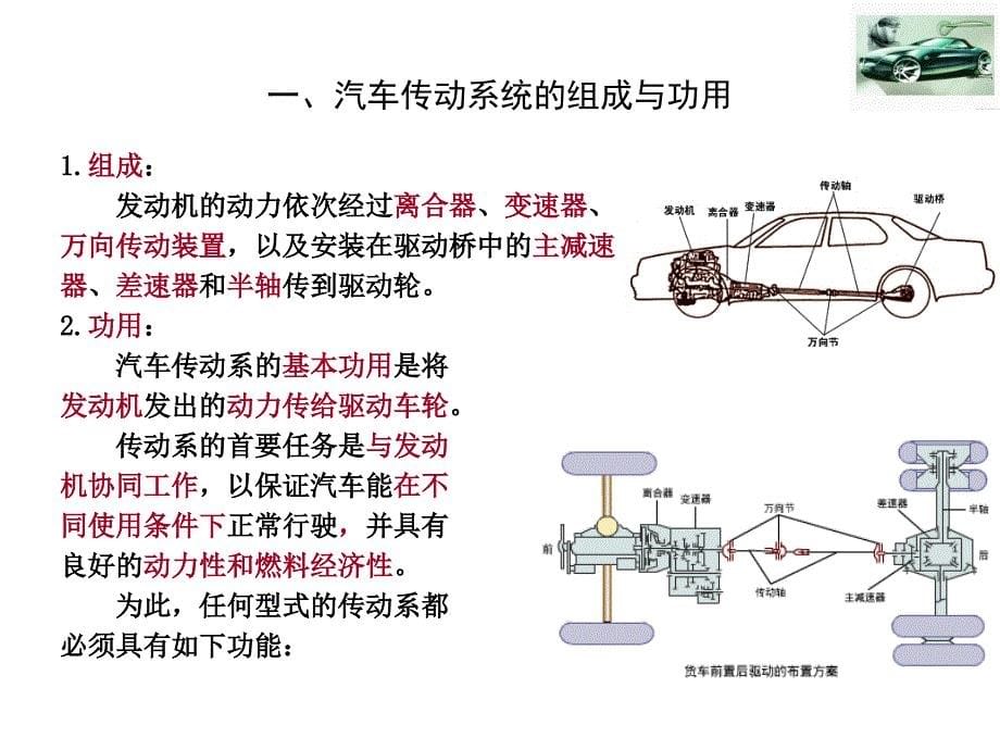 汽车底盘传动系统介绍课件_第5页