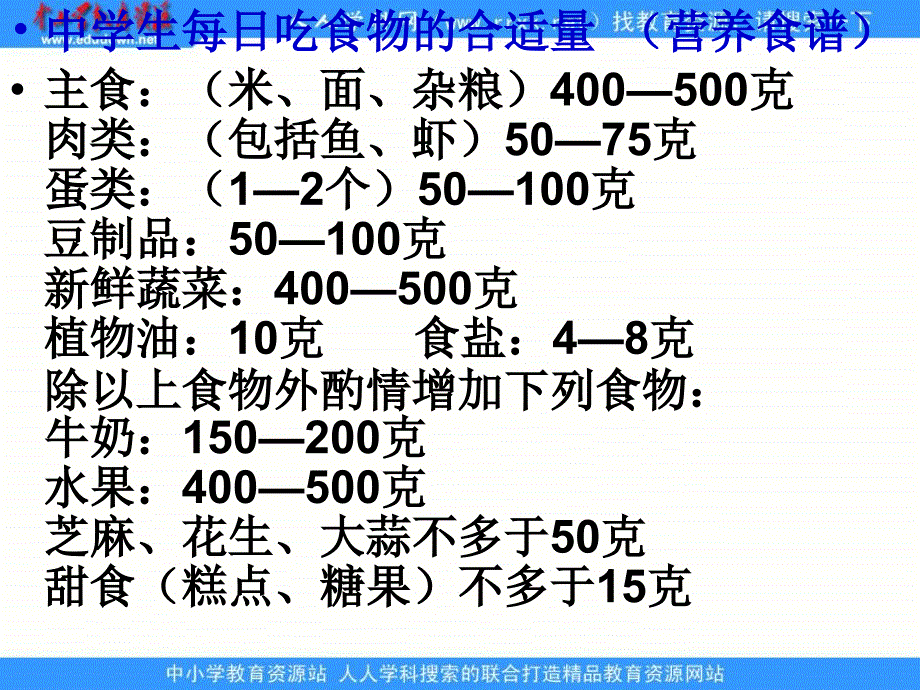 2013新人教版选修1第一节《合理选择饮食》ppt课件5_第3页