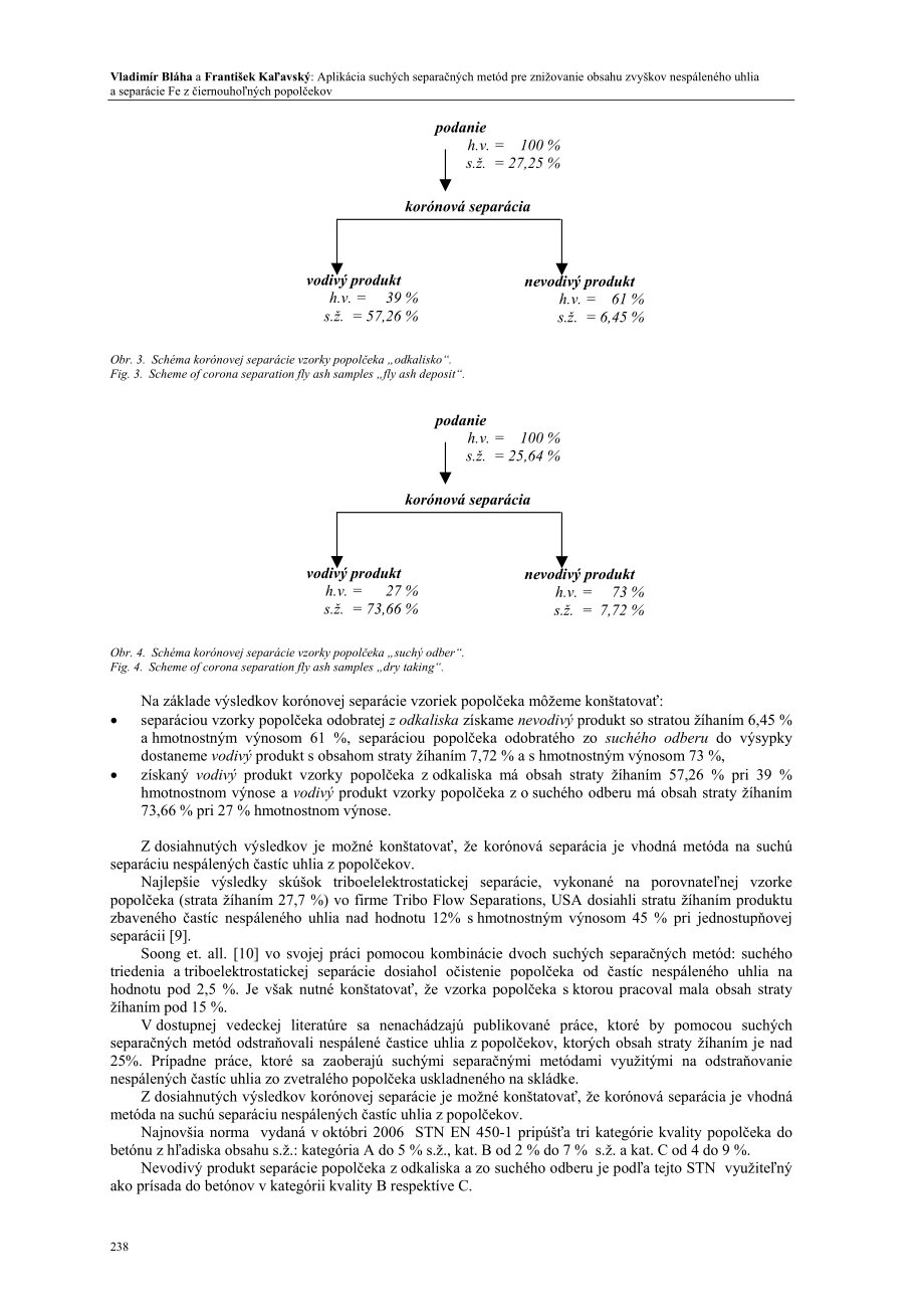 Application of dry separative methods for decreasing content the residues unburned coal and separation Fe from black coal flies ash_第4页