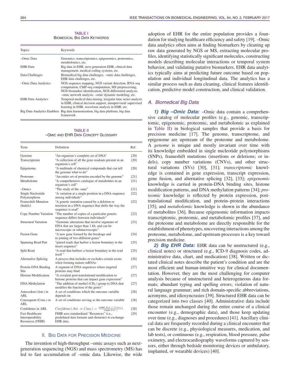 advanced big data analytics for -omic data and electronic health records_ toward precision medicine.[][ieee trans biomed eng][10.1109_tbme..25_第2页