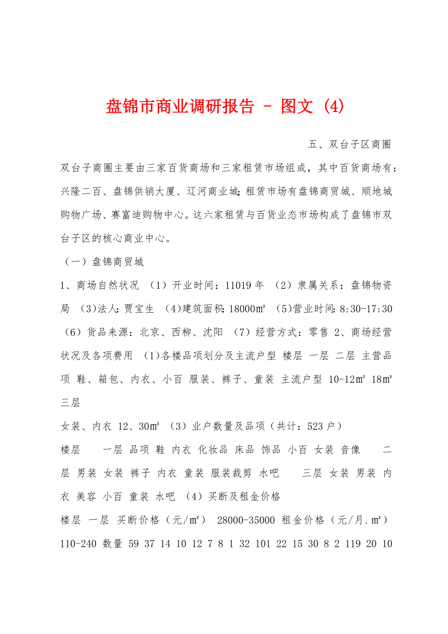 盘锦市商业调研报告 - 图文 (4)_第1页
