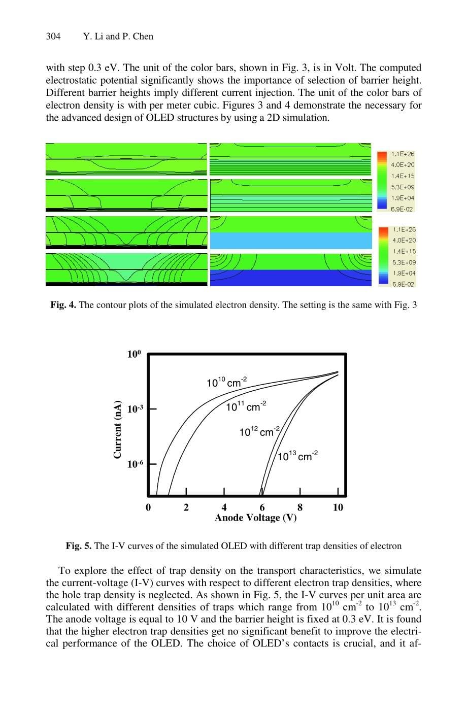Adaptive Finite Volume Simulation of Electrical Characteristics of Organic Light Emitting Diodes_第5页