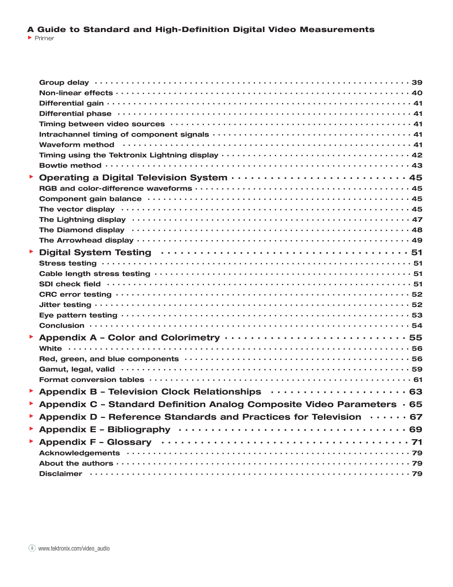 A guide to standard and high definition digital video measurements_第4页