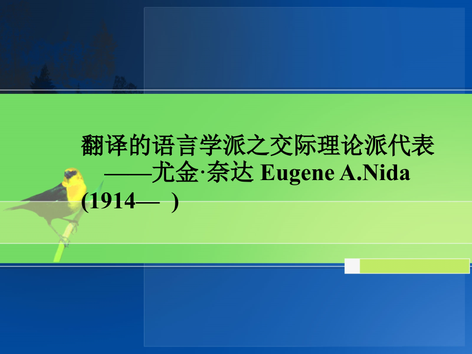翻译的语言学派之交际理论派课件_第1页