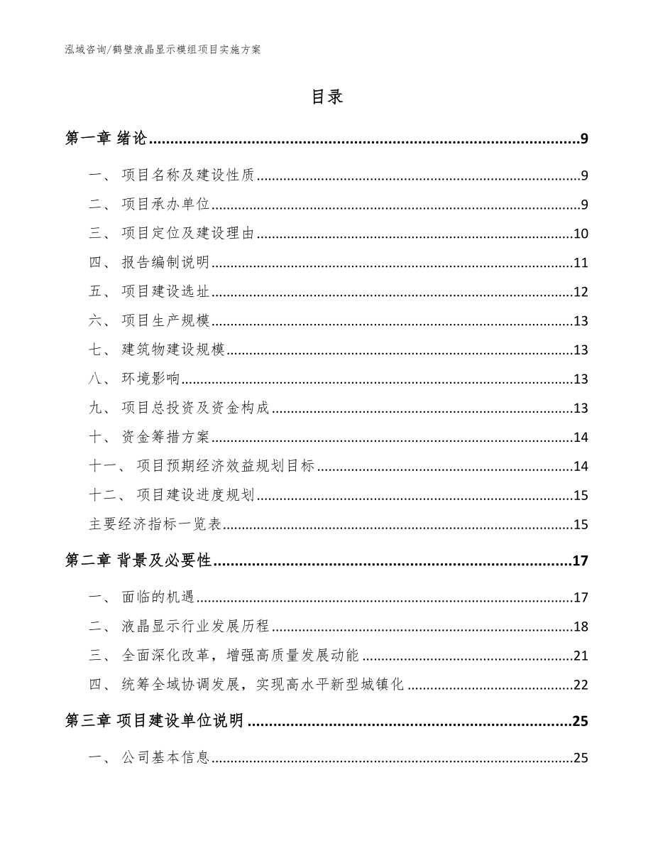 鹤壁液晶显示模组项目实施方案【范文】_第2页