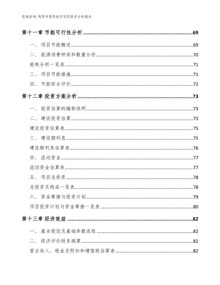 鸡西市通用航空项目投资分析报告（模板）_第5页