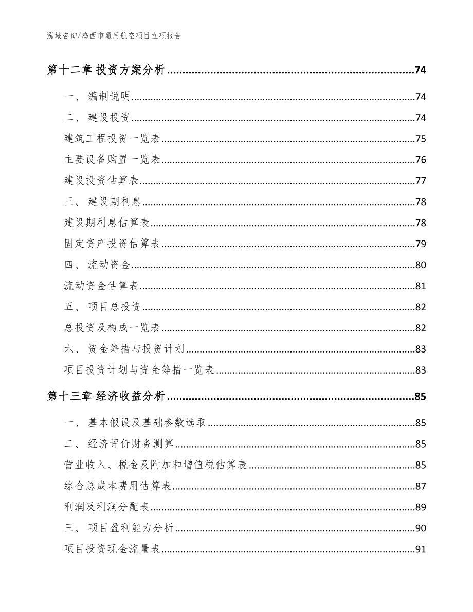 鸡西市通用航空项目立项报告（模板范本）_第4页