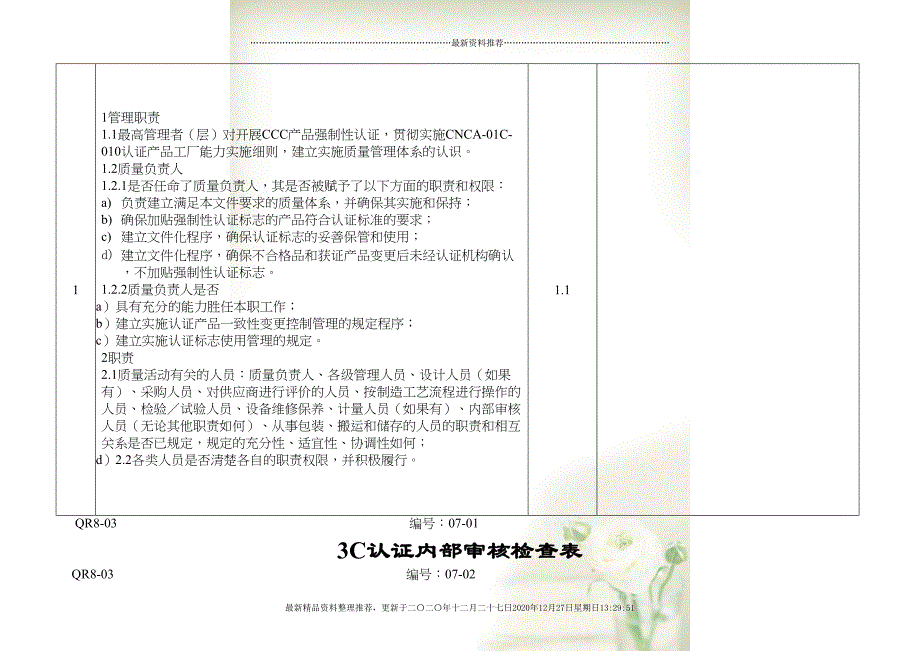 QR8-03内审检查表(19页DOC)_第2页