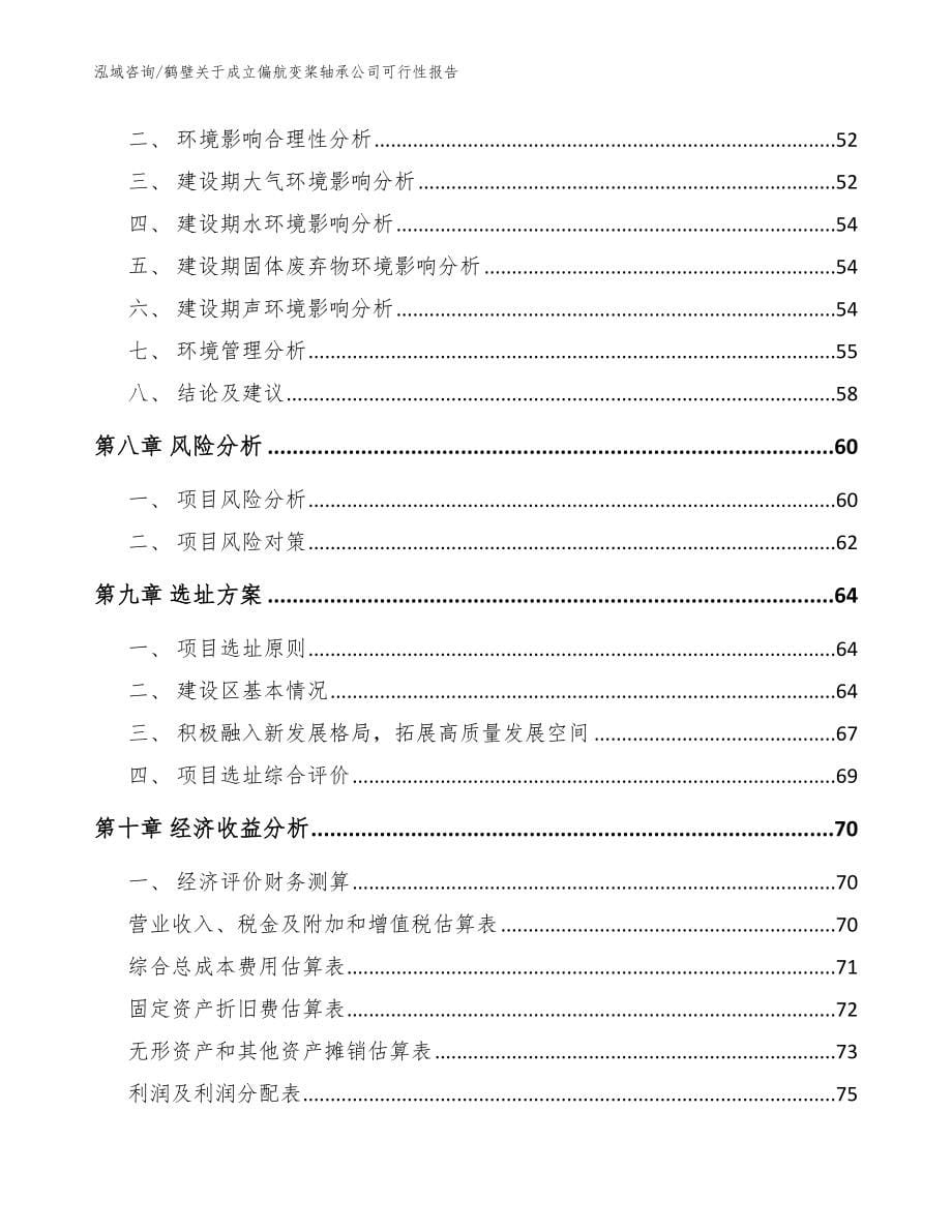 鹤壁关于成立偏航变桨轴承公司可行性报告_模板参考_第5页