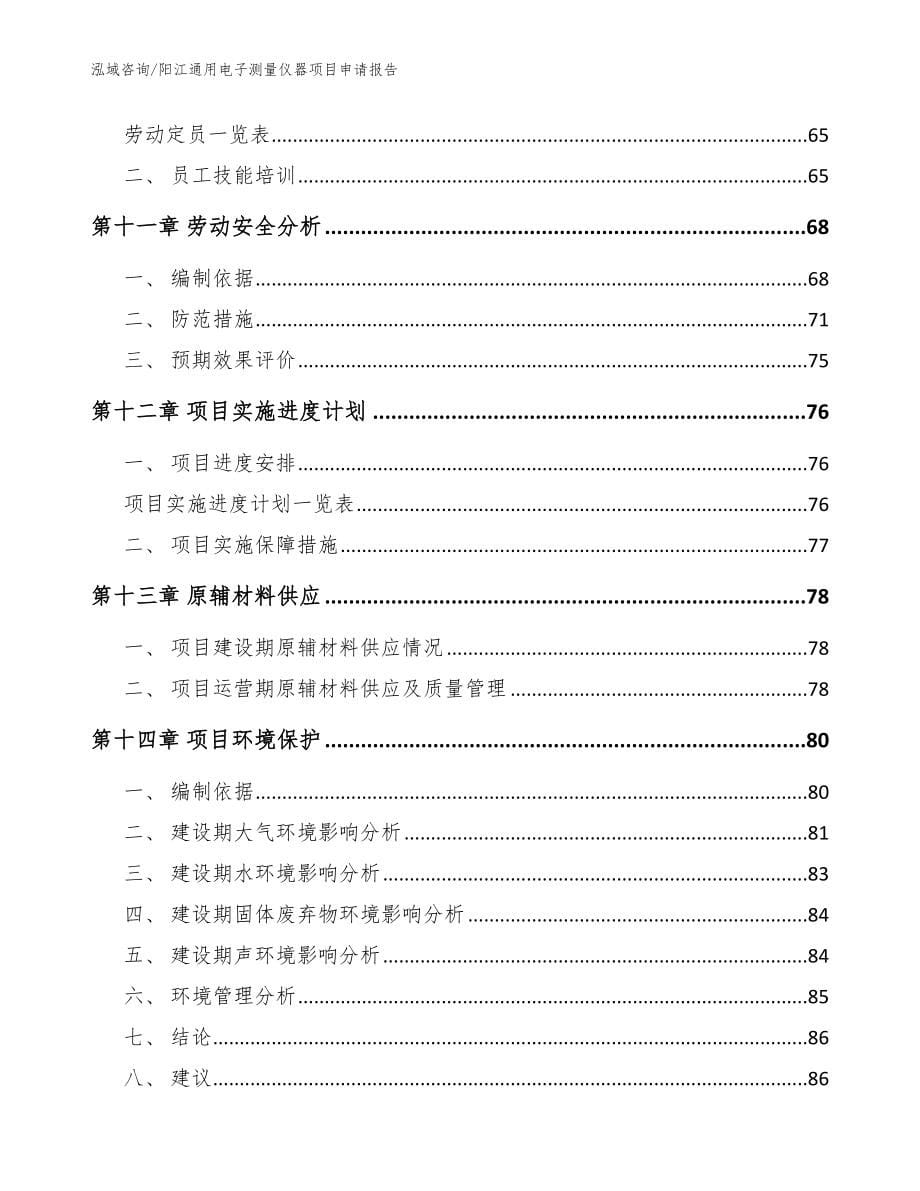 阳江通用电子测量仪器项目申请报告_第5页