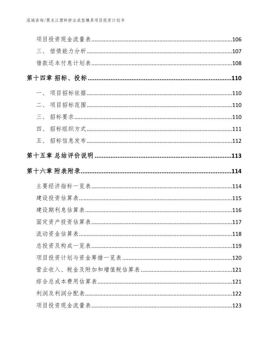 黑龙江塑料挤出成型模具项目投资计划书范文_第5页