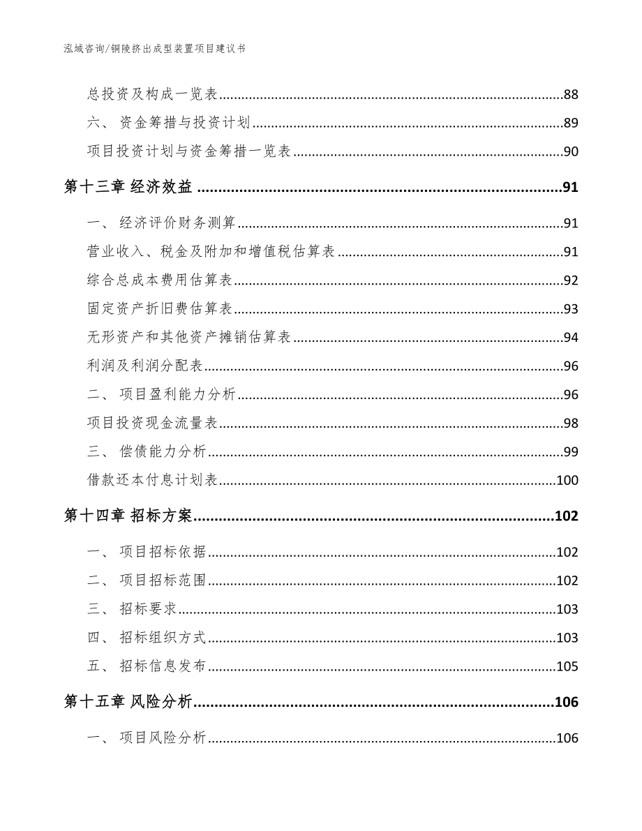 铜陵挤出成型装置项目建议书（模板范本）_第4页