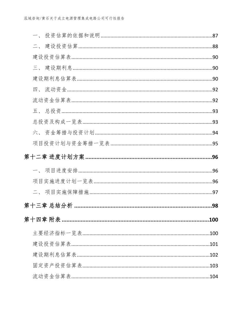 黄石关于成立电源管理集成电路公司可行性报告_第5页