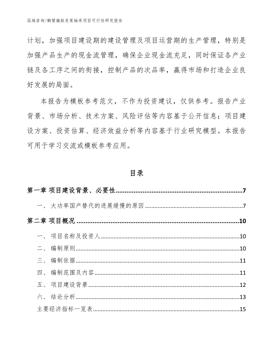 鹤壁偏航变桨轴承项目可行性研究报告模板_第2页