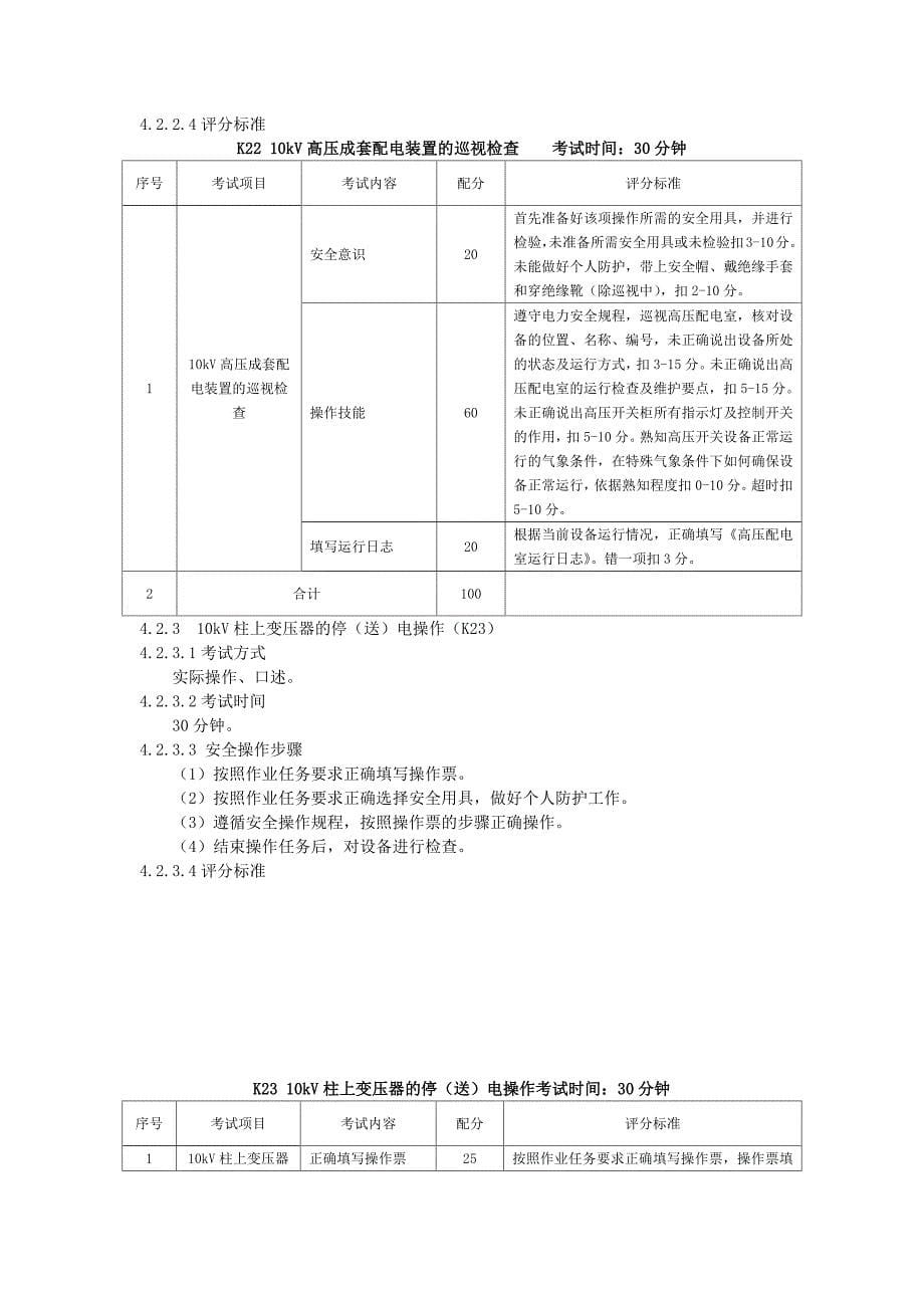 特种作业（电工）安全技术实际操作考试标准和实操考试点设备配备标准_第5页