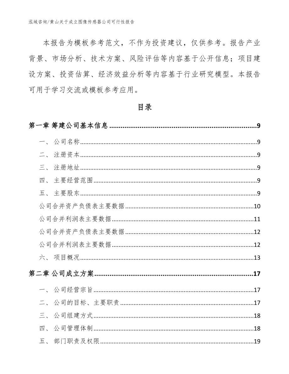 黄山关于成立图像传感器公司可行性报告（模板参考）_第3页