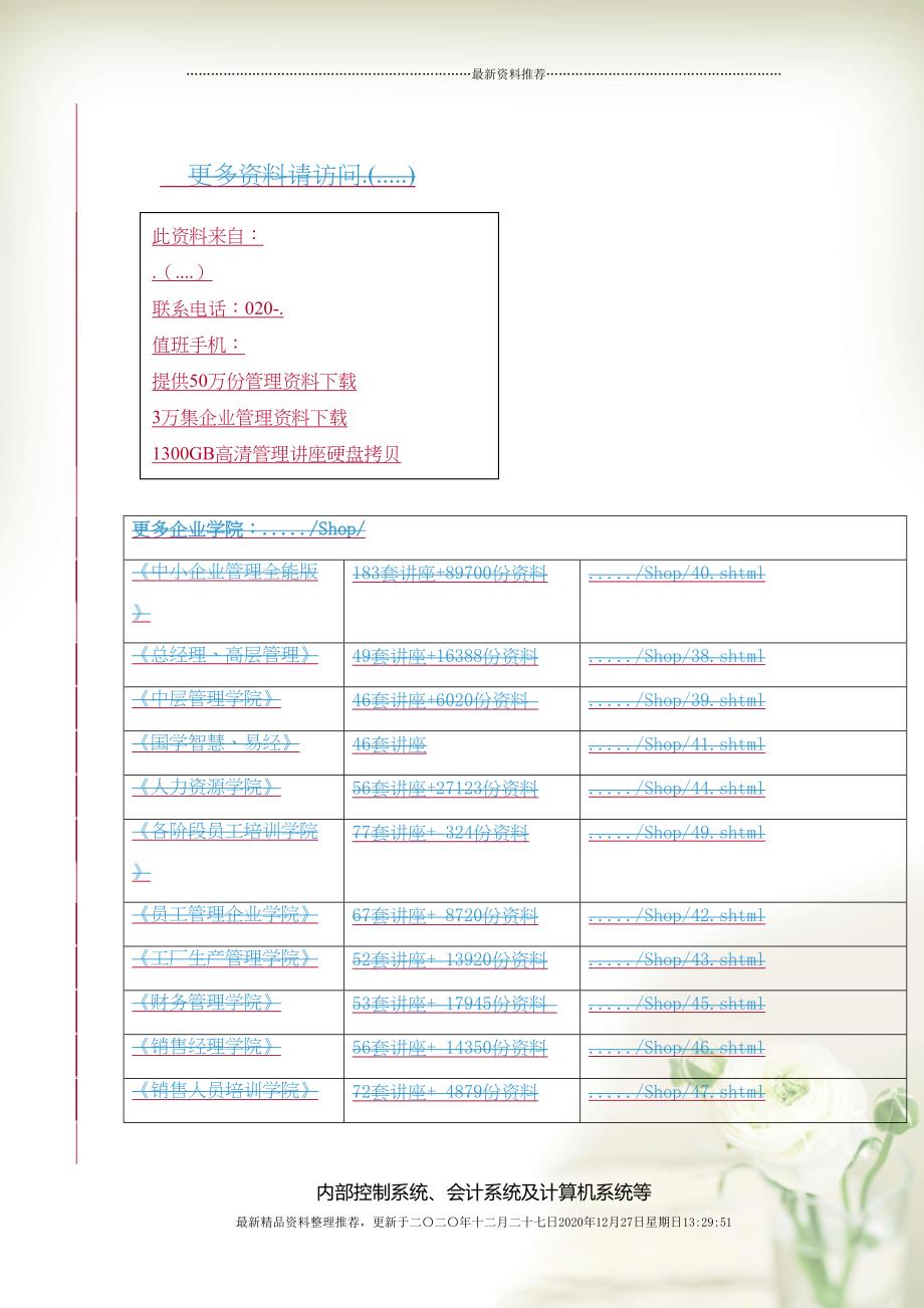 内部控制系统、会计系统与计算机系统报告(36页DOC)_第1页