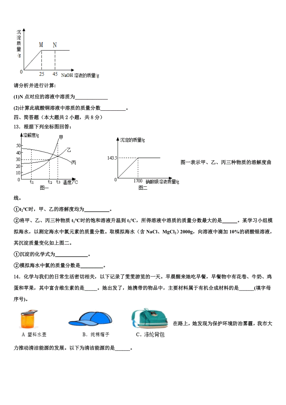 2022年云南省文山市中考化学最后冲刺模拟试卷含解析_第4页