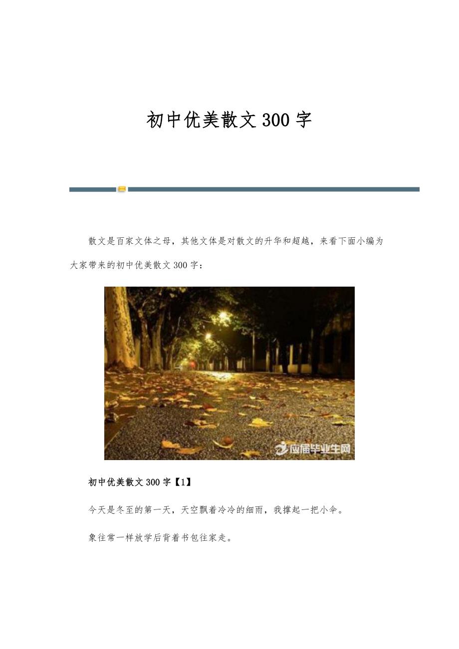 初中优美散文300字_第1页