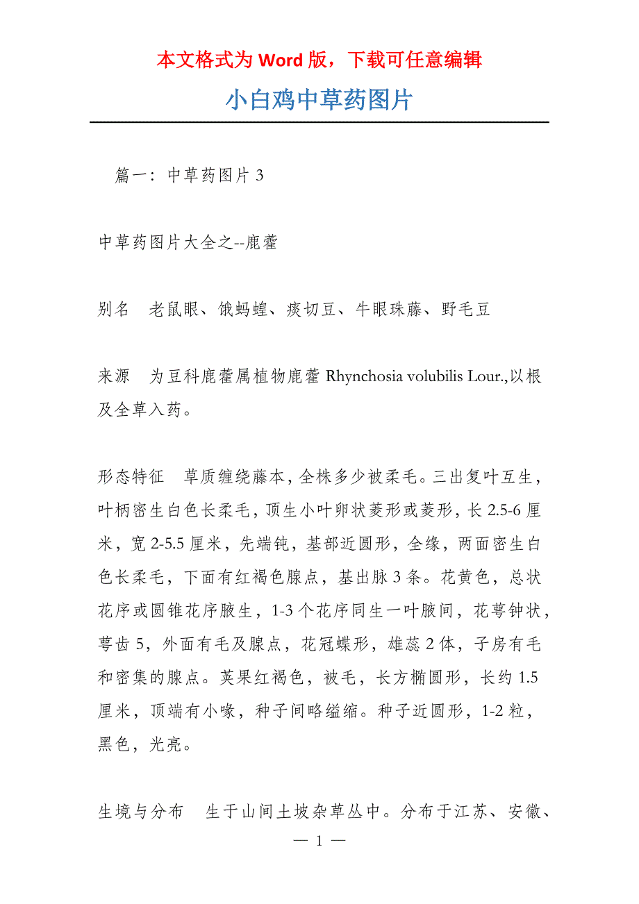 小白鸡中草药图片_第1页