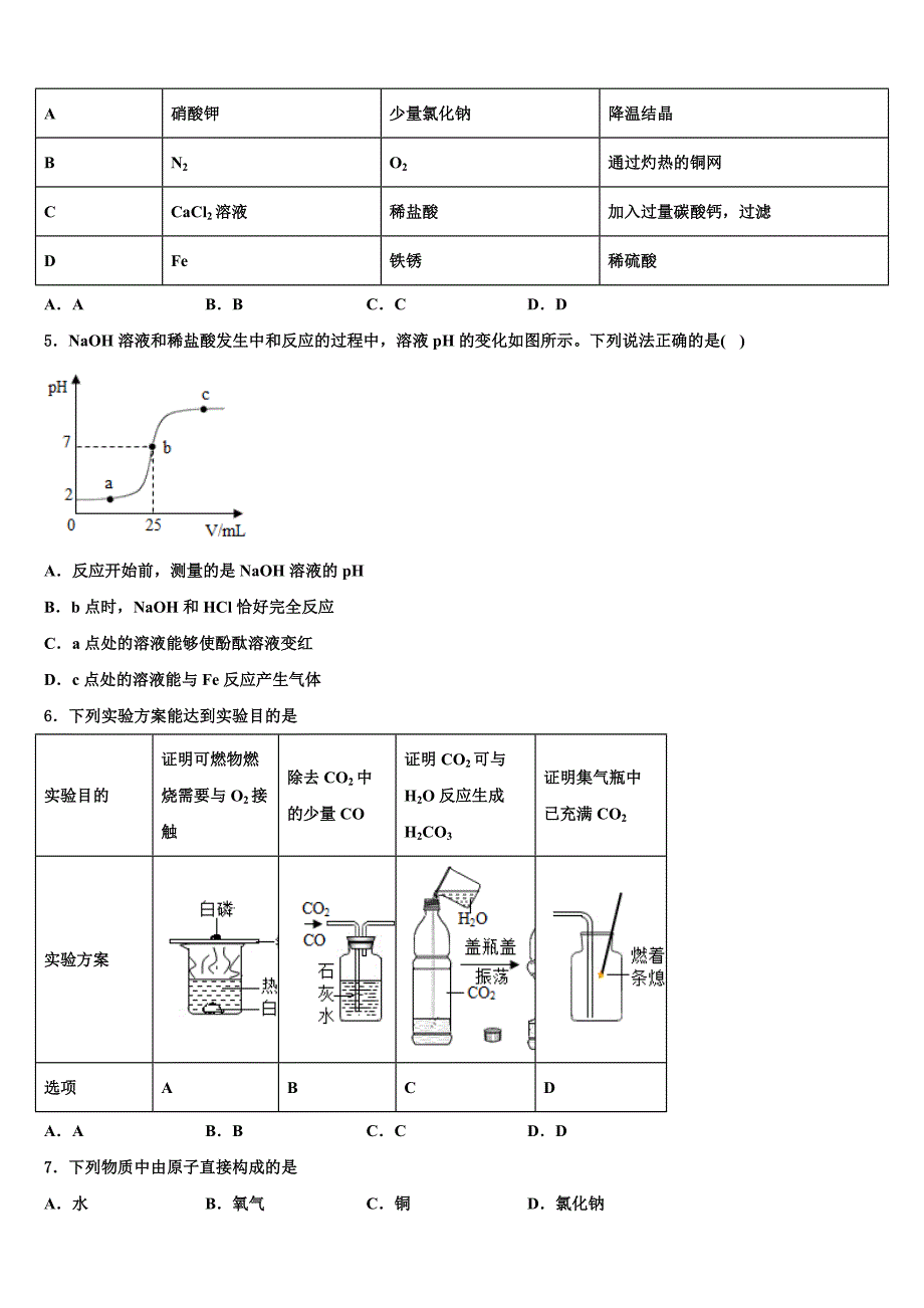 陕西省山阳县2022年中考化学模拟精编试卷含解析_第2页